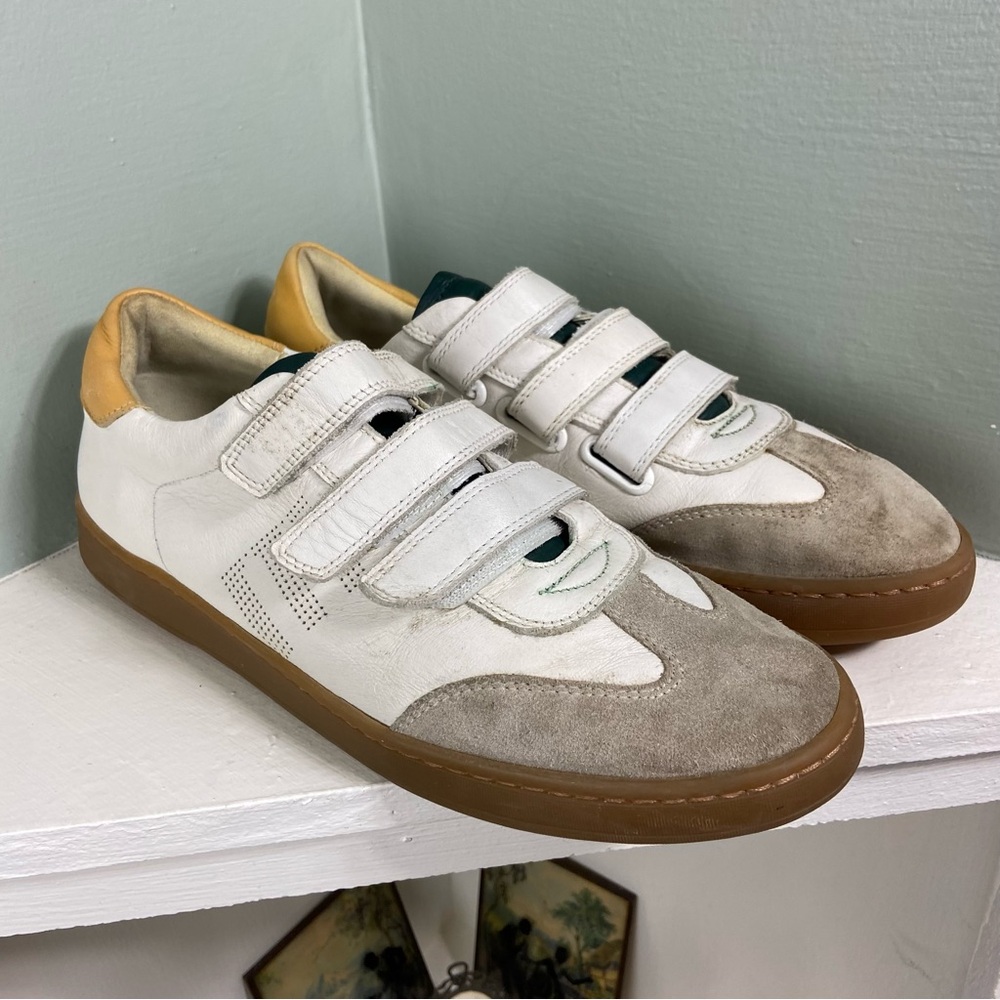 Sam Edelman Jo Triple Strap Velcro Reve Leather Shoes Sneakers Women’s 9.5 White